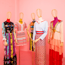 Net red clothing store model props female half-body Korean version of high-grade color deerskin velvet model shelf window display rack