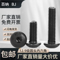12 Grade 9 round head inner hexagon screw pan head hexagon bolt mushroom head M3M4M5M6M8M10M12M14M16