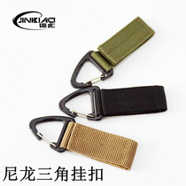 Tactical belt adhesive hook multifunctional key chain mountaineering buckle fast hanging molle tactical triangle buckle nylon waist hanging