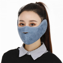 Winter warm mask windproof ski face protection female leaky nose breathable thickening riding and running cold ear protection mask male
