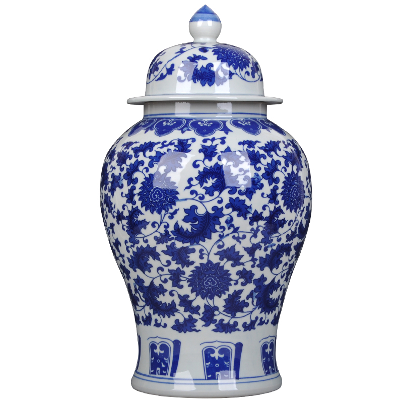 New Chinese style classical jingdezhen ceramics archaize home sitting room porch vase penjing art decoration