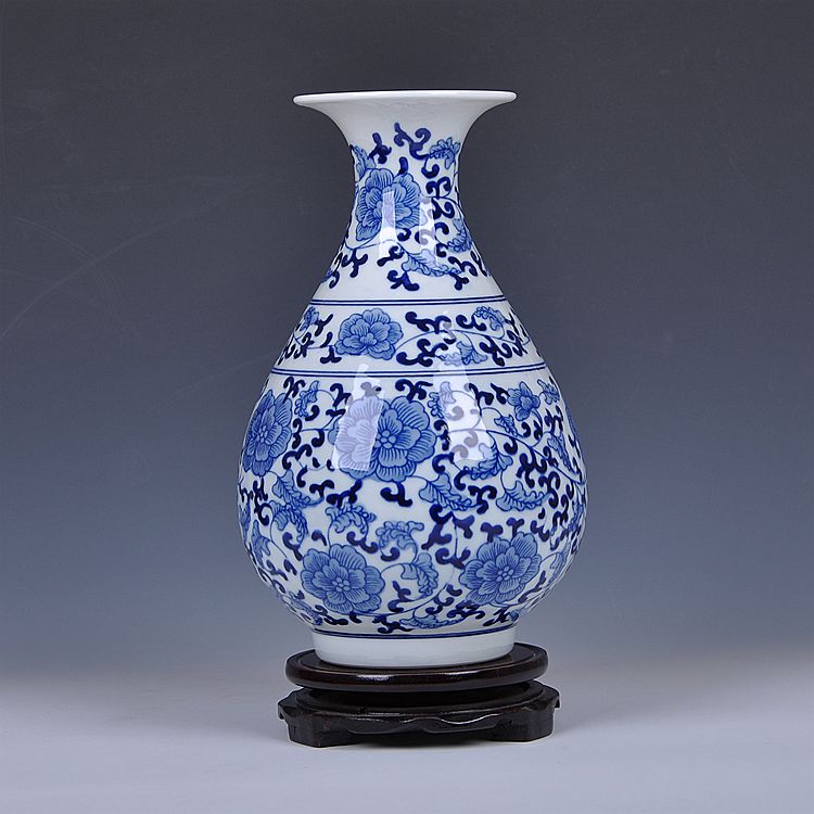 Jingdezhen blue and white bottle of classical Chinese hand - made ceramics archaize sitting room porch household adornment handicraft furnishing articles