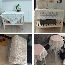 Lace tablecloth Light beige square towel nightstand cover towel cover square guest bedroom textile fabric Zhang Xiaodoukai