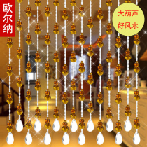Gourd bead curtain feng shui porch cabinet curtain crystal curtain living room partition hanging curtain toilet free of punching