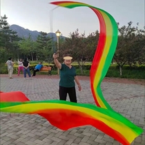 Square Dance Scale Rod 90 cm 1 2 m Dance with 6 m silk 6 m 8 m adult Rainbow Fitness Seven Color Silk