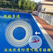 Swimming pool drain grille Drain gutter overflow cover Bathroom gutter sink three-interface non-slip grate grille