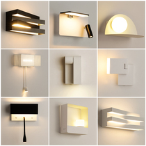 Headboard Reading Light Wall Lamp Bedroom Fashion Trim Nordic Minimalist Personality Hotel With Switch Spotlight Wall Lamp