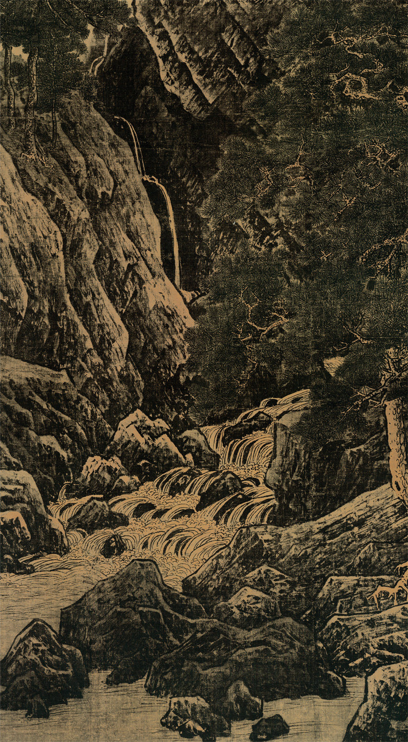 [官方正品]历代名画临摹大图范本 八宋·李唐《万壑松风图》-国画初学