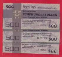 German East Germany Democratic Germany 1979 500 Mark Foreign Exchange Voucher AA Crown See Details