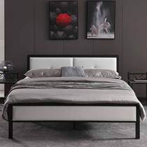 American retro iron frame bed king bed double bed 1 5m dormitory single bed simple steel wood bed European iron bed