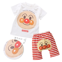 2 pieces: Summer dress Tide brand Breadman childrens baby cotton short sleeve T-shirt girl shirt