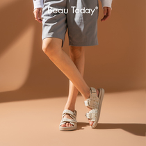 BeauToday2021 summer new flat fairy wind woven Roman fashion thick-soled sandals female ins tide