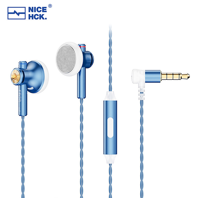 Проводные HiFi наушники nicehck原道小蓝帽eb2s pro 平头塞耳机hifi人声有线带麦金属游戏