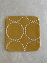 Treasures Handmade Custom Day Style Embroidered Circle Bell Drum Cloth Art Thick Laminated Cotton Cup Mat Tea Mat