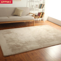 Living Room Carpet Coral Suede Pure Color Minimalist Eu Style Sofa Tea Table Cushion Rectangular Home Finished Bedroom Bedside Cushion