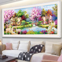 Cross stitch 2021 new embroidery modern elk embroidery atmospheric landscape painting line embroidery handmade diy self-embroidery peacock