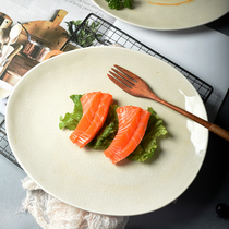 Profiled Pan Ceramic Western Dining Tray Steak Dish Home Plate Dish Large Plate Fruit Pan Breakfast Pasta Blemish