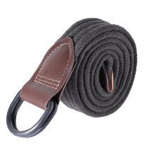 Round head bicycling buckle male and female universal cotton linen widening dark grey card with its army green belt working dress pants canvas belt