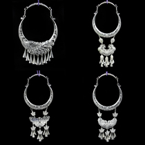 Ma Ru Miao silver collar Neck ring Neck ring necklace pressed collar pendant Ethnic minority clothing accessories pendant Practical