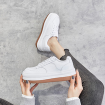 Genuine leather ~ ugly cute little white shoes womens summer 2021 new explosive net red wild thick bottom casual ins street shot tide shoes