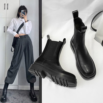 Martin boots womens British style Chelsea boots 2021 new net red mona with the same shoes thick-soled all-round boots