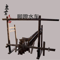 Nostalgic foot treading water truck Pedal water truck Pedal keel water truck irrigation old agricultural tools Folk display old objects