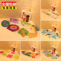 Cartoon large with suction cup toilet bath bath bath mat home toilet floor mat shower room bathroom non-slip mat