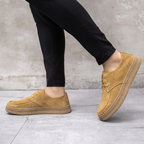 Summer Martin shoes male leather English retro fur shoes low-gang trend anti-velvet leather boots