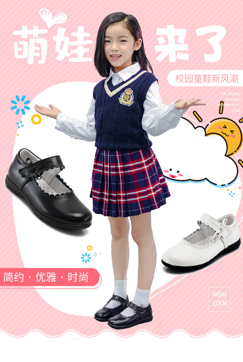 女童皮鞋春秋2022新款韩版公主鞋单鞋英伦学院风演出黑色一件代发