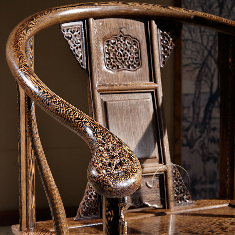 王木匠鸡翅木圈椅皇宫椅