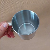 Non-embroidered steel mouth cup Student military training unit standard washing cup Dormitory tooth cylinder Classic wide mouth straight drinking cup