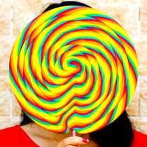 Tanabata Valentines Day rainbow wave plate oversized giant lollipop fruit gift box creative net red lover Girlfriend gift