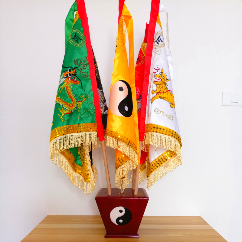 道教用品令旗五龙旗五色旗仙家令旗五行旗五方旗令旗底座旗杆全套