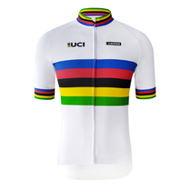 CR new road mountain bike short-sleeved riding suit breathable quick-drying mesh rainbow strip honor shirt top