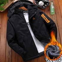 Charge mens Tide brand plus velvet thickened autumn and winter warm windproof waterproof large size female outdoor Tibetan mountaineering suit