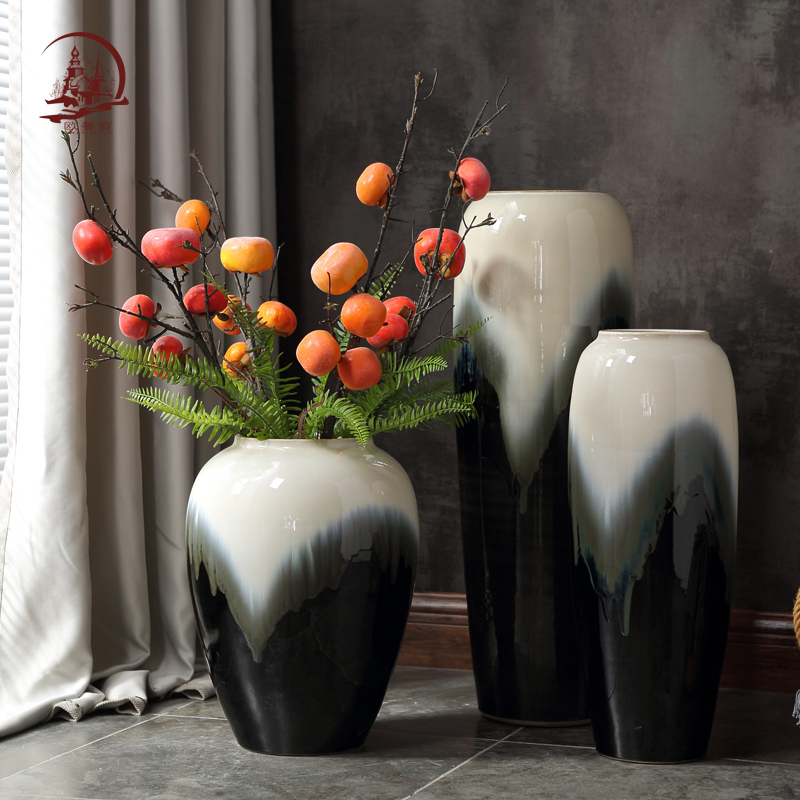 European modern lucky bamboo ceramic vases, large living room TV ark of dry flower arranging ground household adornment furnishing articles