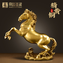 Bronze Horse Pendulum full copper XII zodiac horse living room office decoration handicraft horse to successful opening gift