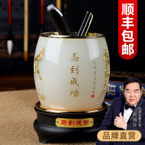 Horse to success Pen holder decoration glass jade Teachers Day to send the teachers desk to send the leader business gifts