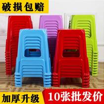 Plastic stools Home Thickened Adult Square Bench Bench Swap Shoes Bench High Stool Table Chairs Plastic Stools
