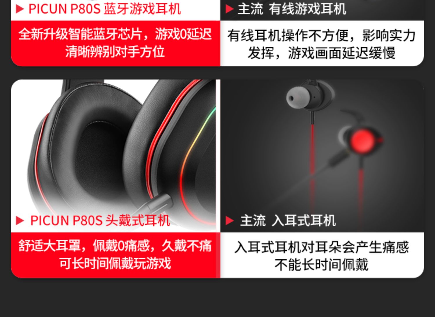 吃鸡头戴式无线和平精英不求人话筒介绍