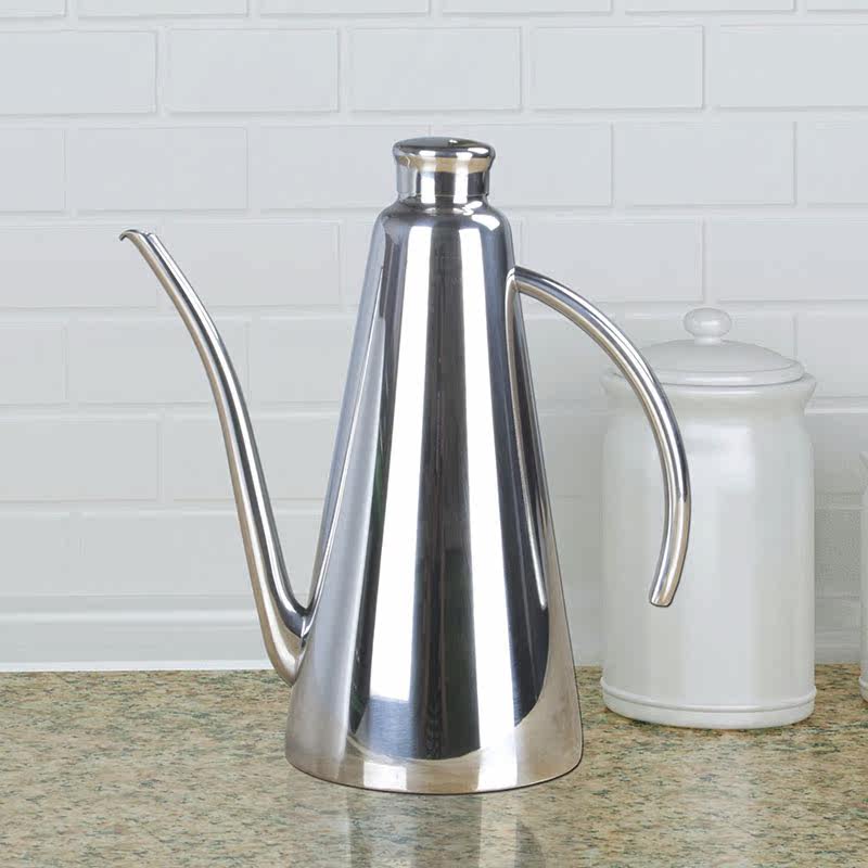 hf 304不锈钢油壶防漏不漏油倒油壶欧式创意调味瓶厨房厨具油瓶