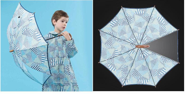 铁雨伞男童 6-12大童日本长柄铁宝宝手动超轻安全铁伞