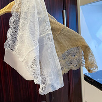 Simple solid color seamless lace womens underwear low waist womens simple and comfortable bottoms white skin tone quick-drying