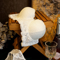 Peach neon dress without shoulder strap anti-slip glue underwear 1 2 half cup upper support gathering bra set solid color lace