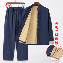 Spring costume national tide Tang costume male Chinese retro cotton linen jacket Chinese style buckle leisure young Chinese costume suit