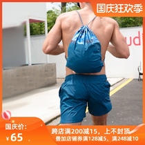 desmiit low waist mens sports shorts Summer men solid color fitness running breathable beach pants quick dry three-point pants