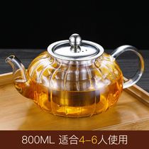 Lid Kettle Kettle tea tea cup simple glass teapot flat black tea easy to use tea restaurant large