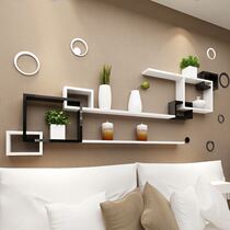 Nordic wall shelf living room sofa TV background wall decoration sabank bedroom upper wall storage shelf