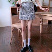 SINGSONG BAO WENa word small short dress Women 2022 Winter new high waist display slim 100 lap half body dress open fork