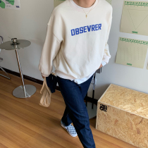 (Clearance special price does not return do not change) Womens autumn round neck loose leisure student pullover top shirt